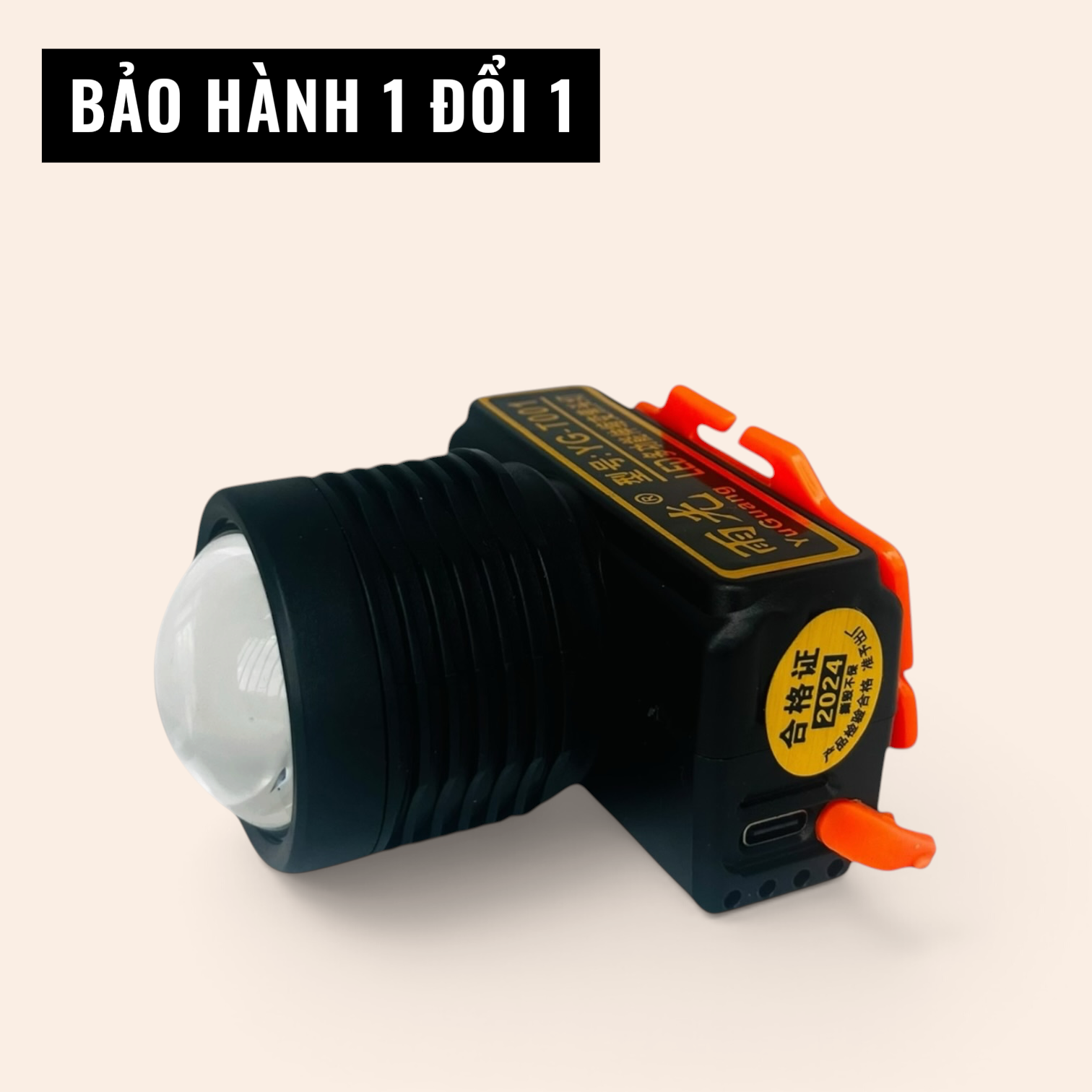Đèn Đội Đầu W16 Siêu Sáng 10W Pin Sạc 21700 3000mAh Type-C Chiếu Xa Chính Hãng